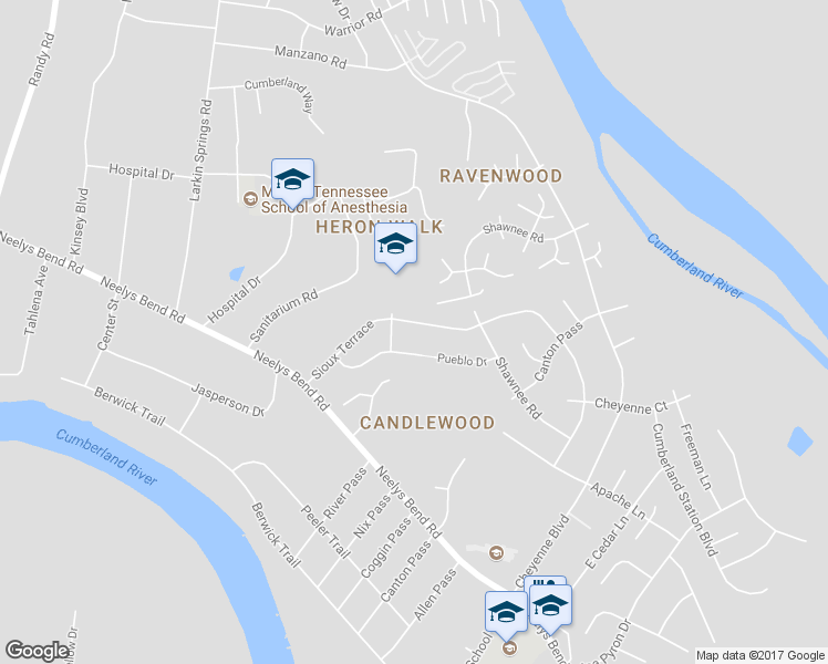 map of restaurants, bars, coffee shops, grocery stores, and more near 1164 Sioux Terrace in Nashville