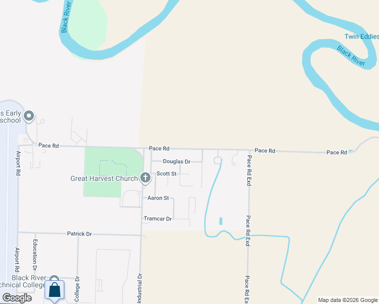 map of restaurants, bars, coffee shops, grocery stores, and more near 2001 Pace Road in Pocahontas