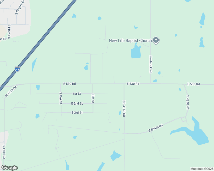 map of restaurants, bars, coffee shops, grocery stores, and more near 10692 East 530 Road in Claremore