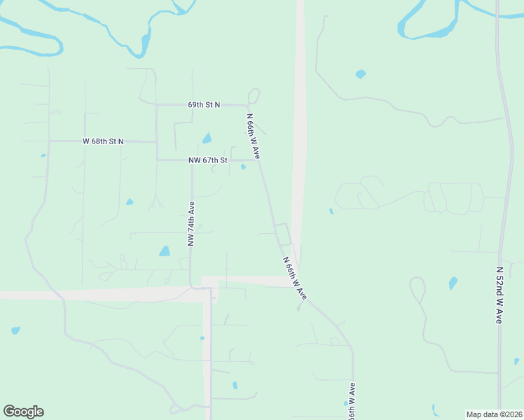 map of restaurants, bars, coffee shops, grocery stores, and more near 6574 North 66th West Avenue in Tulsa