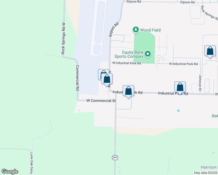 map of restaurants, bars, coffee shops, grocery stores, and more near 1724 Airport Rd in Harrison