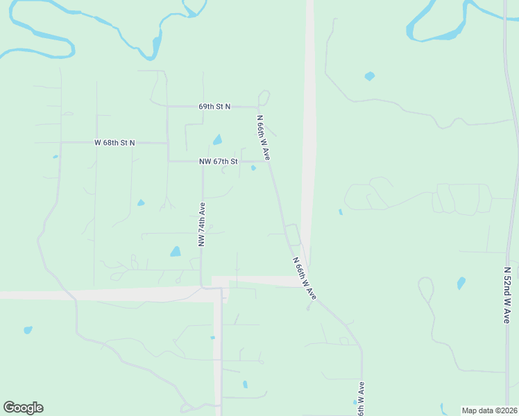 map of restaurants, bars, coffee shops, grocery stores, and more near 6574 66th West Avenue in Tulsa