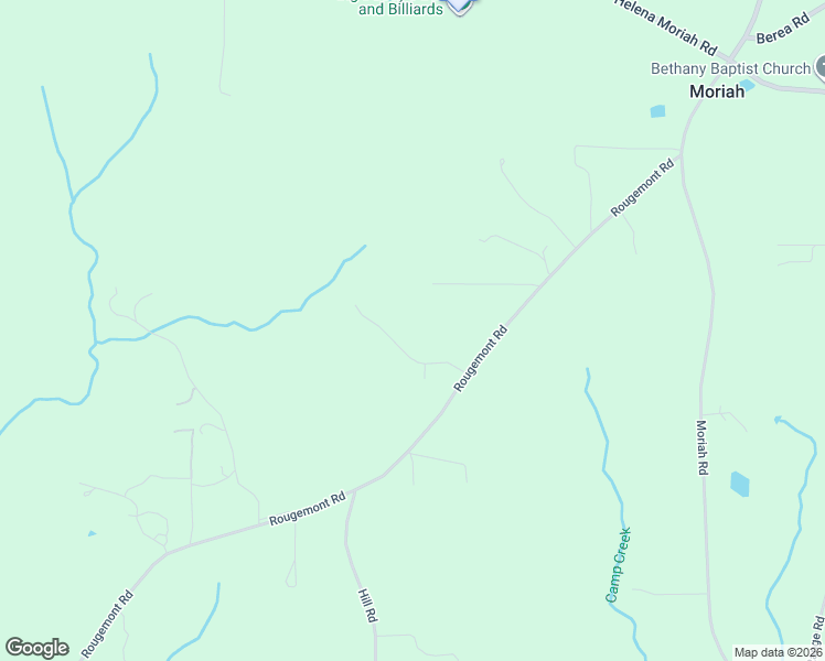 map of restaurants, bars, coffee shops, grocery stores, and more near 174 Weaver Ridge Road in Rougemont