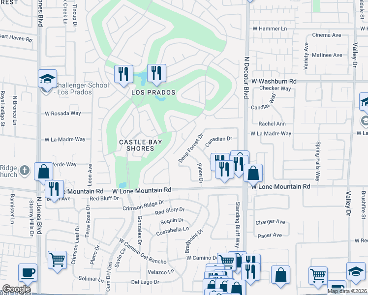 map of restaurants, bars, coffee shops, grocery stores, and more near 4912 Signal Drive in Las Vegas