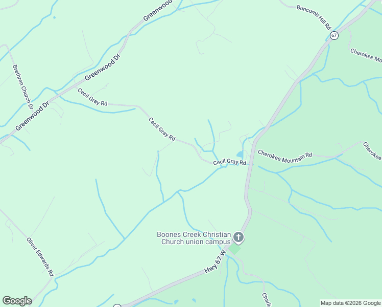 map of restaurants, bars, coffee shops, grocery stores, and more near 163 Cecil Gray Road in Jonesborough