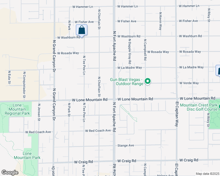 map of restaurants, bars, coffee shops, grocery stores, and more near North Fort Apache Road in Las Vegas