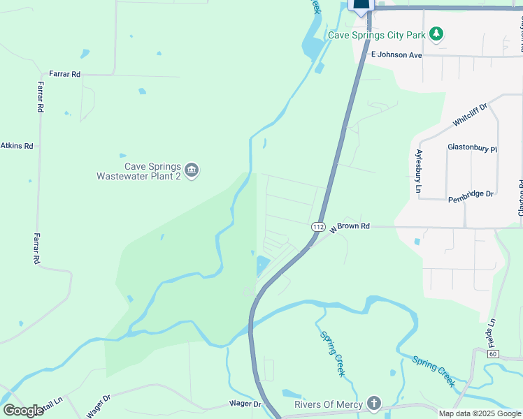 map of restaurants, bars, coffee shops, grocery stores, and more near 1499 South Main Street in Cave Springs