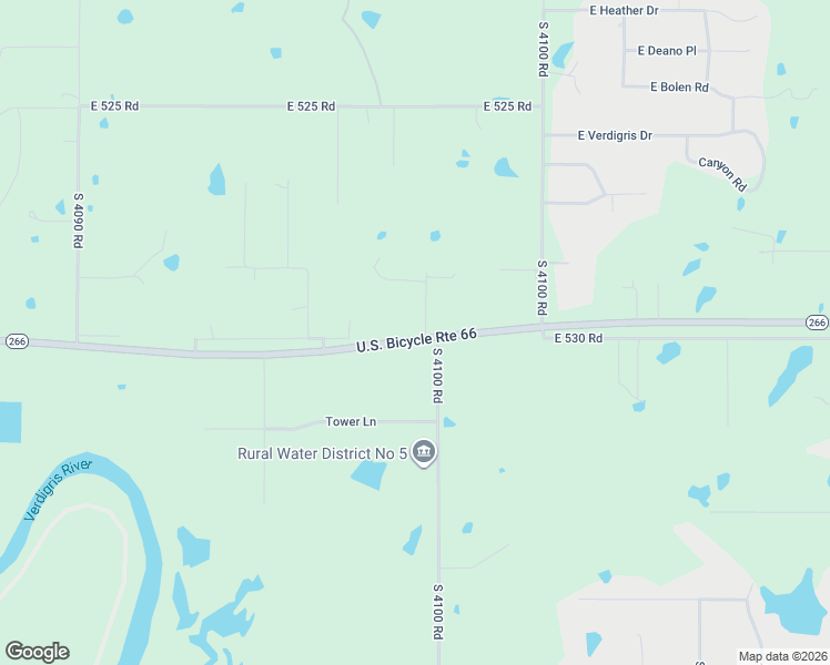 map of restaurants, bars, coffee shops, grocery stores, and more near 25105 South 4100 Road in Claremore