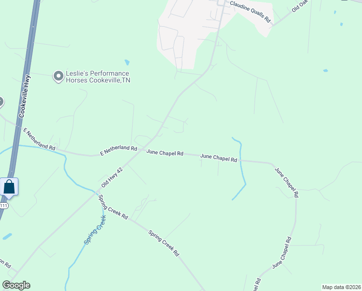 map of restaurants, bars, coffee shops, grocery stores, and more near 139 June Chapel Road in Cookeville