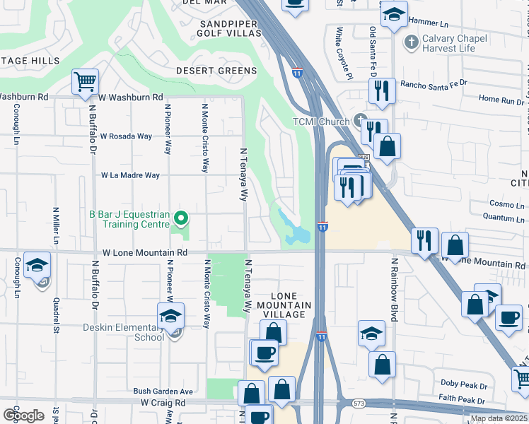 map of restaurants, bars, coffee shops, grocery stores, and more near 4900 Black Bear Road in Las Vegas