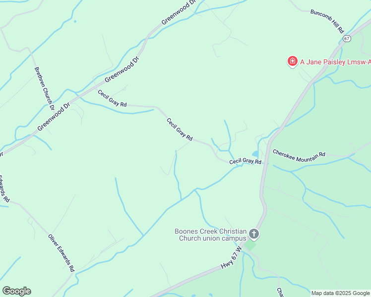 map of restaurants, bars, coffee shops, grocery stores, and more near 191 Cecil Gray Road in Jonesborough