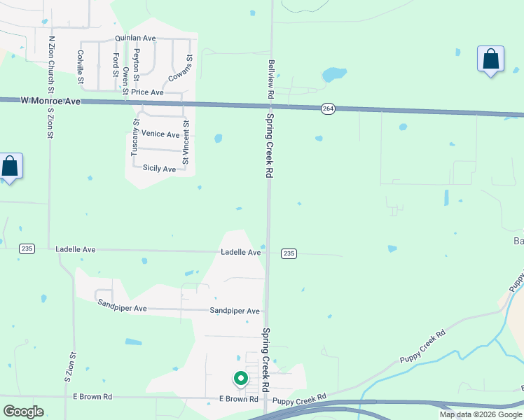 map of restaurants, bars, coffee shops, grocery stores, and more near 322 Spring Creek Road in Lowell