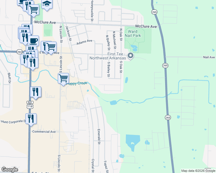 map of restaurants, bars, coffee shops, grocery stores, and more near 606 Ane Avenue in Lowell