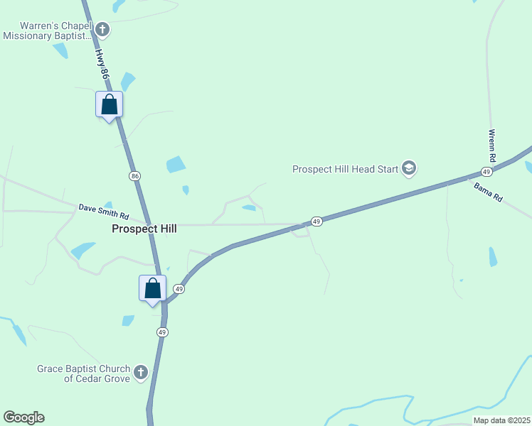 map of restaurants, bars, coffee shops, grocery stores, and more near Main Street in Caswell County