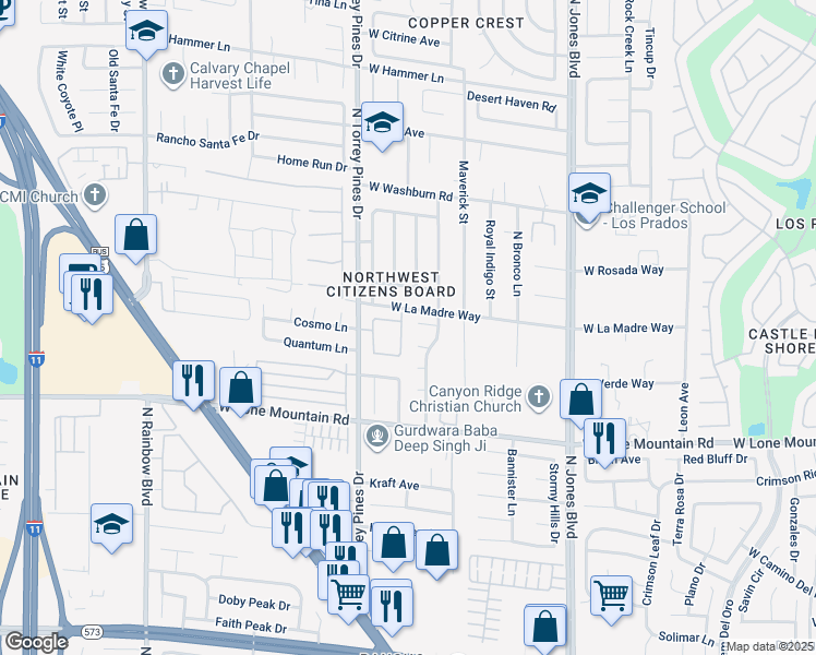 map of restaurants, bars, coffee shops, grocery stores, and more near 4928 Tindari Street in Las Vegas