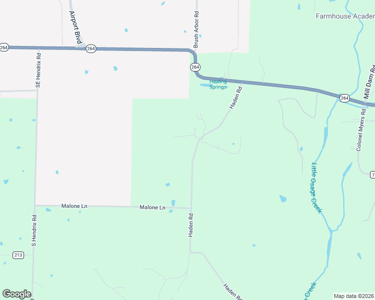 map of restaurants, bars, coffee shops, grocery stores, and more near 12453 Haden Road in Bentonville