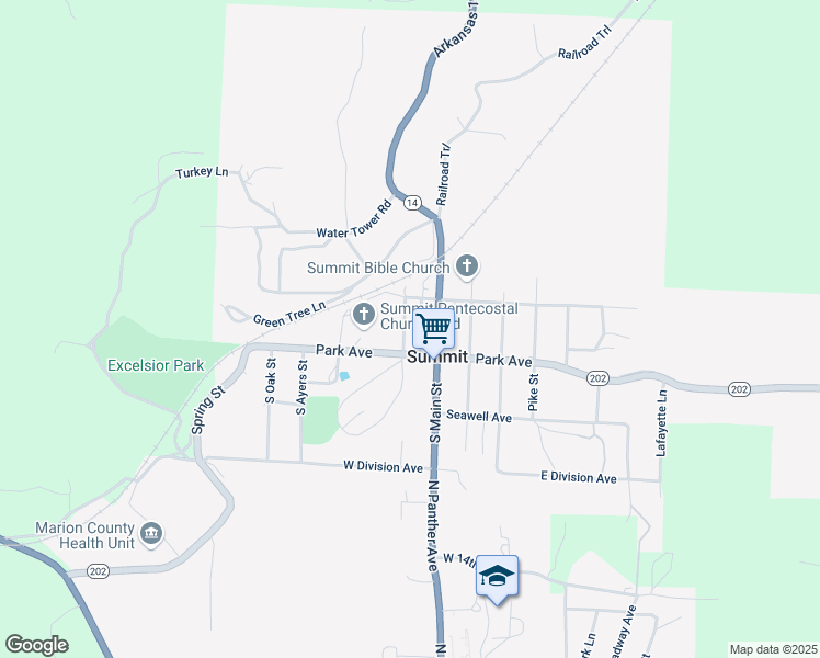 map of restaurants, bars, coffee shops, grocery stores, and more near 113 Reola Street in Summit