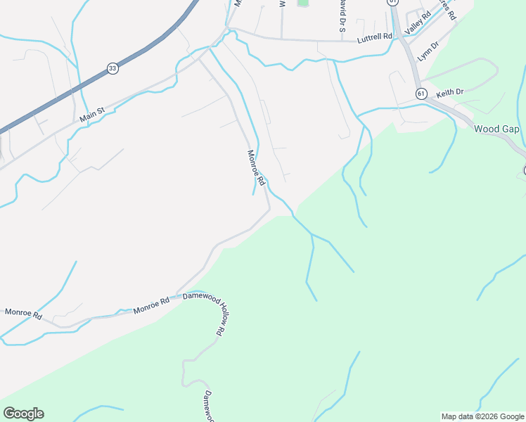map of restaurants, bars, coffee shops, grocery stores, and more near 495 Monroe Road in Maynardville
