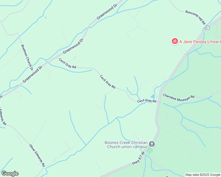 map of restaurants, bars, coffee shops, grocery stores, and more near 191 Cecil Gray Road in Jonesborough