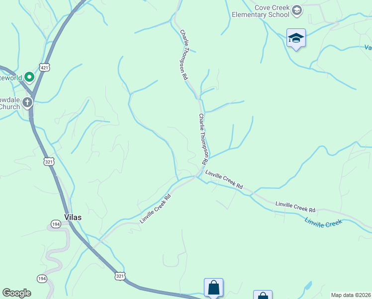 map of restaurants, bars, coffee shops, grocery stores, and more near 291 Palmers Peak in Vilas