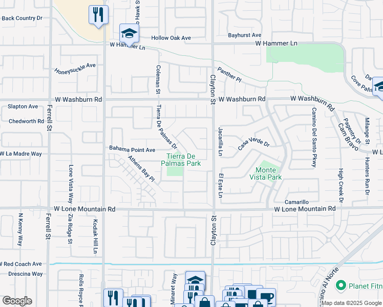 map of restaurants, bars, coffee shops, grocery stores, and more near 4950 Sail Rock Place in North Las Vegas