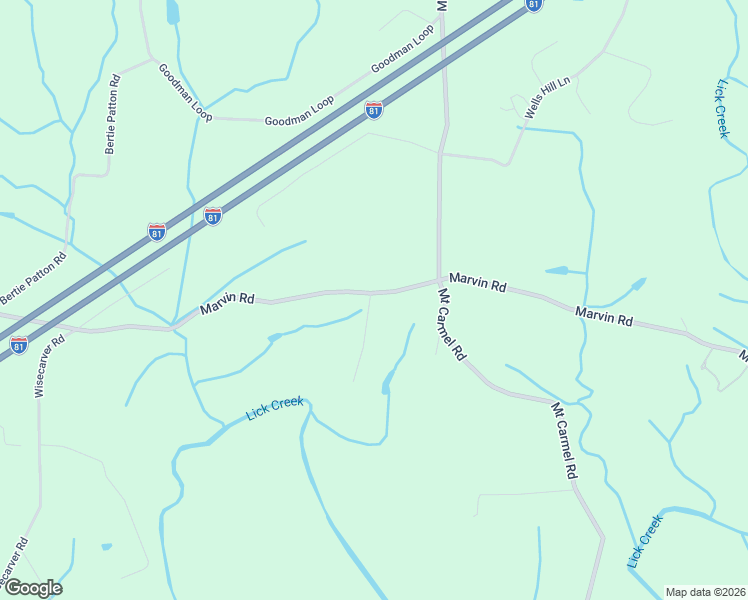 map of restaurants, bars, coffee shops, grocery stores, and more near 1785 Marvin Road in Bulls Gap
