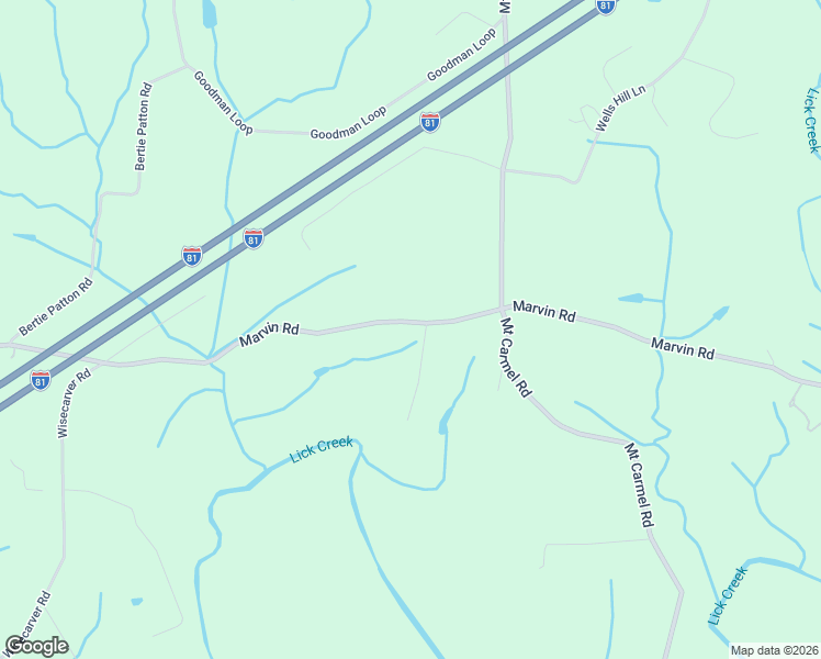 map of restaurants, bars, coffee shops, grocery stores, and more near 1785 Marvin Road in Bulls Gap