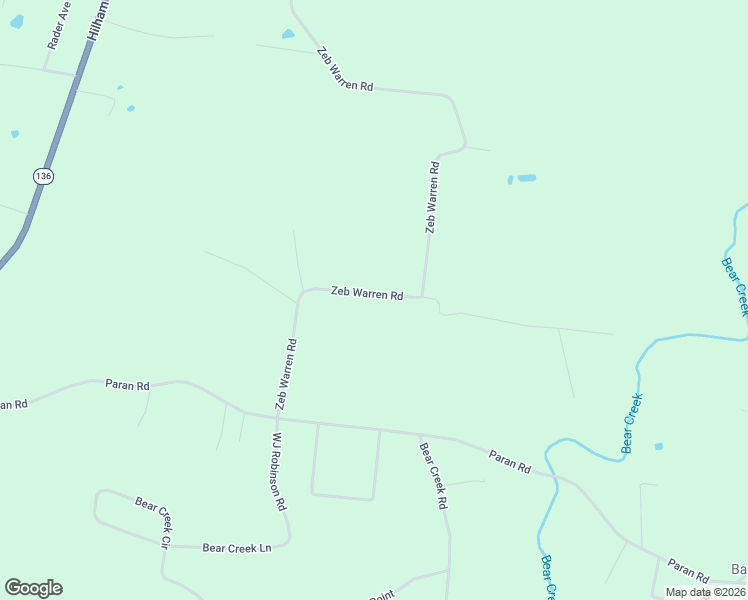 map of restaurants, bars, coffee shops, grocery stores, and more near 2912 Zeb Warren Road in Cookeville