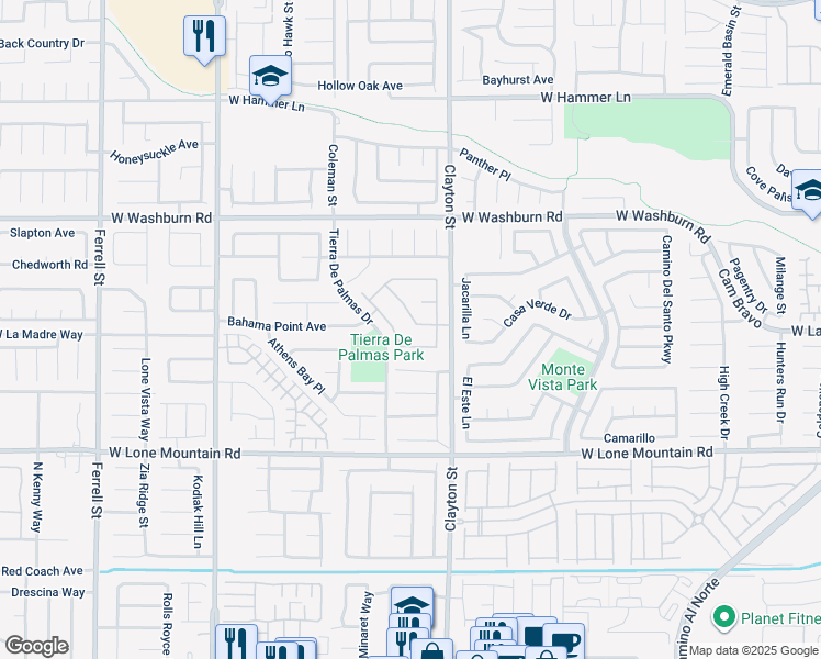 map of restaurants, bars, coffee shops, grocery stores, and more near 4950 Sail Rock Place in North Las Vegas