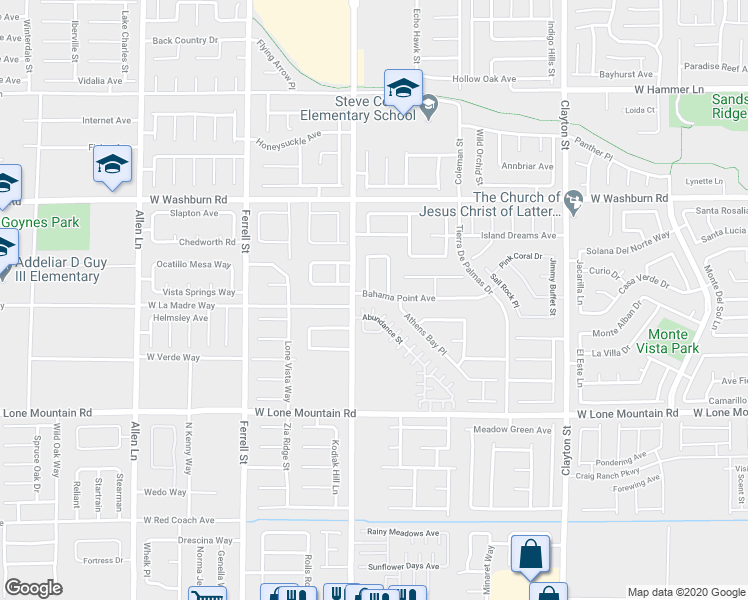 map of restaurants, bars, coffee shops, grocery stores, and more near 4948 Calmness Court in North Las Vegas