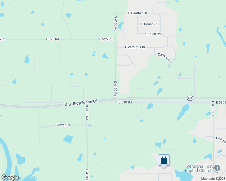 map of restaurants, bars, coffee shops, grocery stores, and more near 24877 South 4100 Road in Claremore