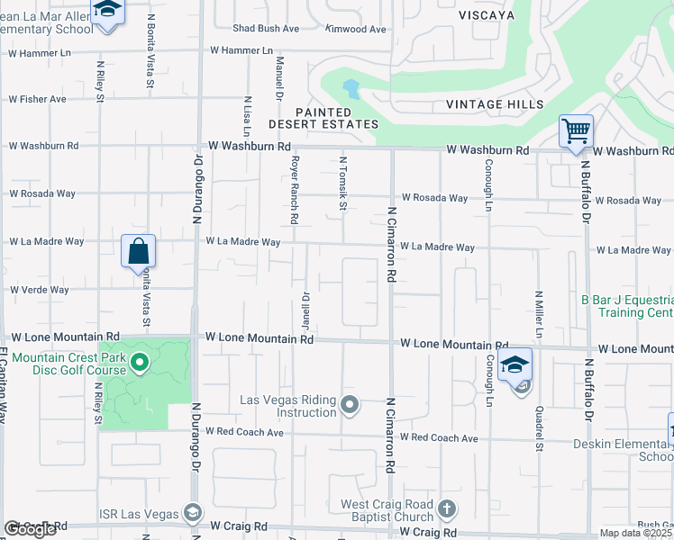 map of restaurants, bars, coffee shops, grocery stores, and more near 4951 Hayride Street in Las Vegas