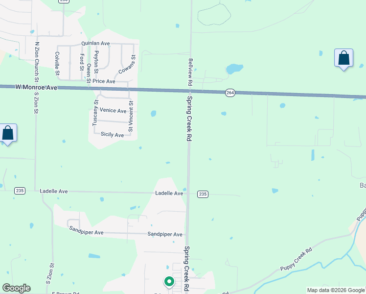 map of restaurants, bars, coffee shops, grocery stores, and more near 302 Spring Creek Road in Lowell