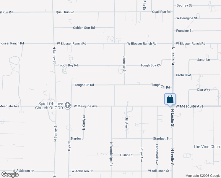 map of restaurants, bars, coffee shops, grocery stores, and more near 2501 Tough Girl Road in Pahrump