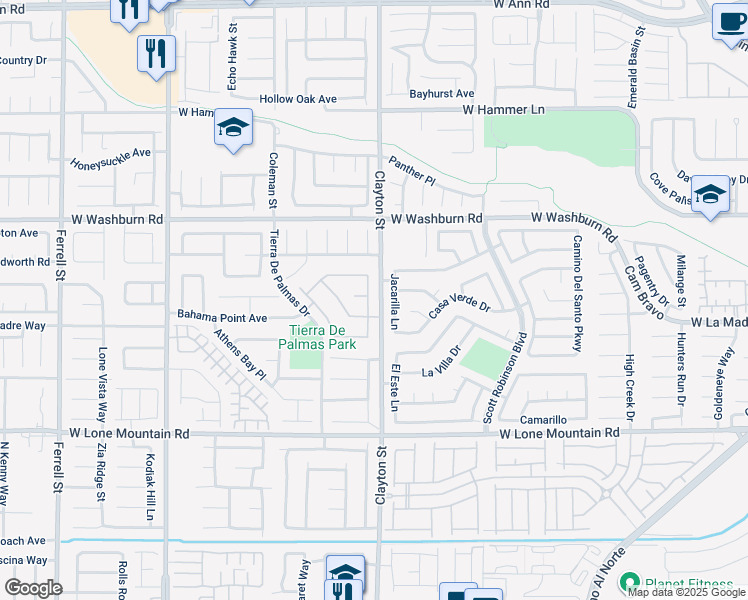 map of restaurants, bars, coffee shops, grocery stores, and more near 5028 Jimmy Buffet Street in North Las Vegas