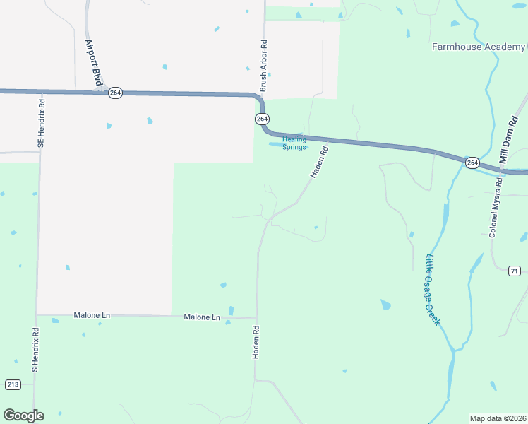 map of restaurants, bars, coffee shops, grocery stores, and more near 12317 Haden Road in Bentonville