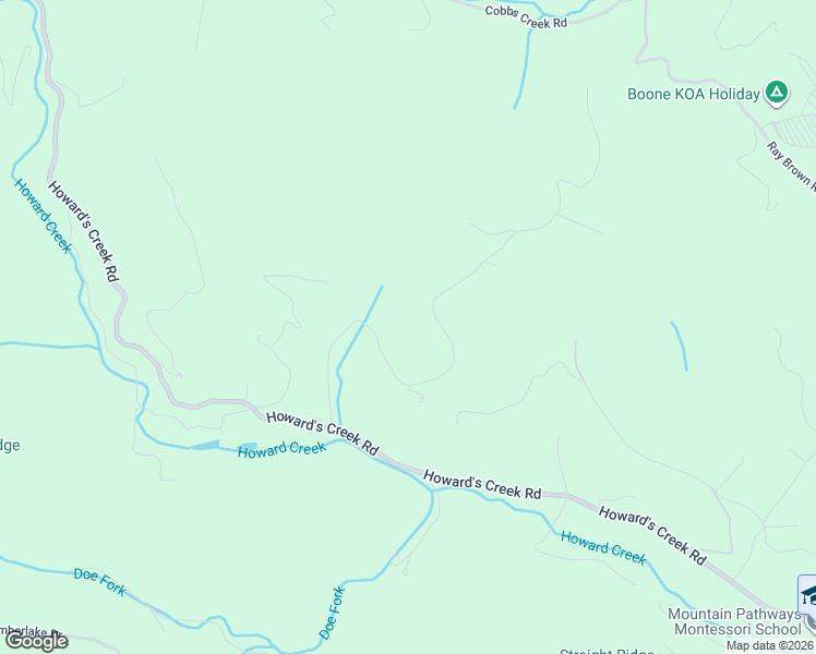 map of restaurants, bars, coffee shops, grocery stores, and more near 1672-/1674 Howard's Creek Road in Boone