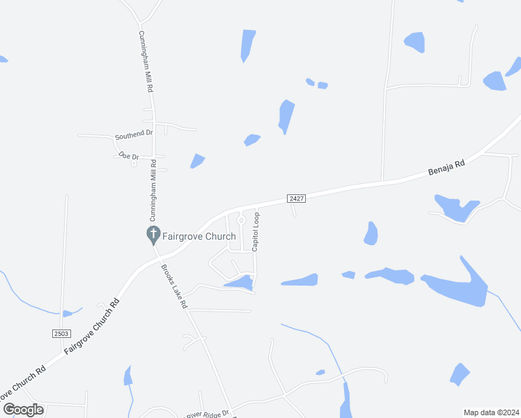 map of restaurants, bars, coffee shops, grocery stores, and more near 100 Capitol Loop in Reidsville