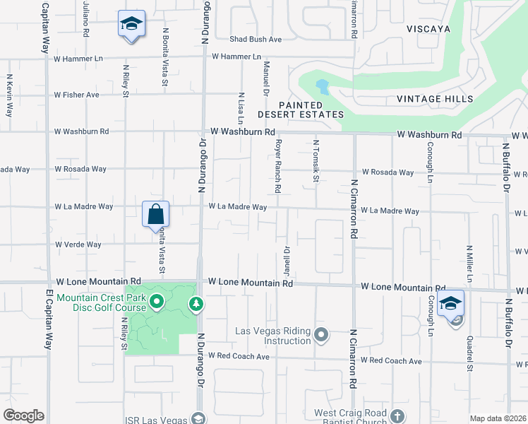 map of restaurants, bars, coffee shops, grocery stores, and more near 4996 North Moncada Way in Las Vegas