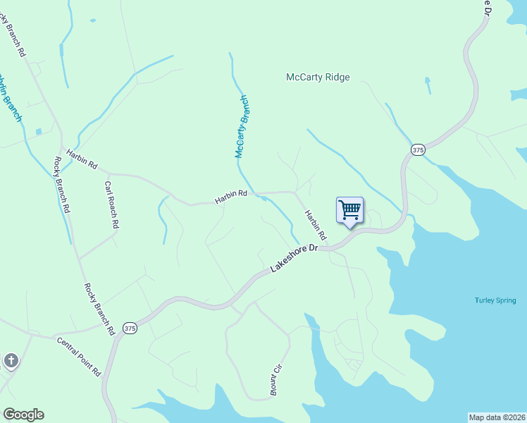 map of restaurants, bars, coffee shops, grocery stores, and more near 230 Water Way Drive in Rutledge