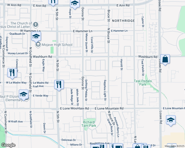 map of restaurants, bars, coffee shops, grocery stores, and more near 1014 Emerald Stone Avenue in North Las Vegas