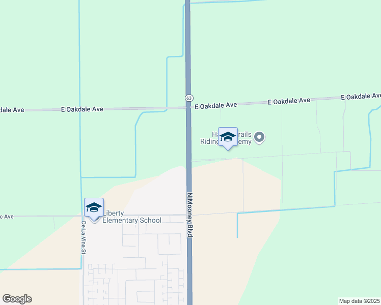 map of restaurants, bars, coffee shops, grocery stores, and more near 4136 Mooney Boulevard in Tulare