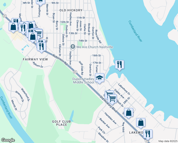 map of restaurants, bars, coffee shops, grocery stores, and more near 1802 Overton Street in Nashville