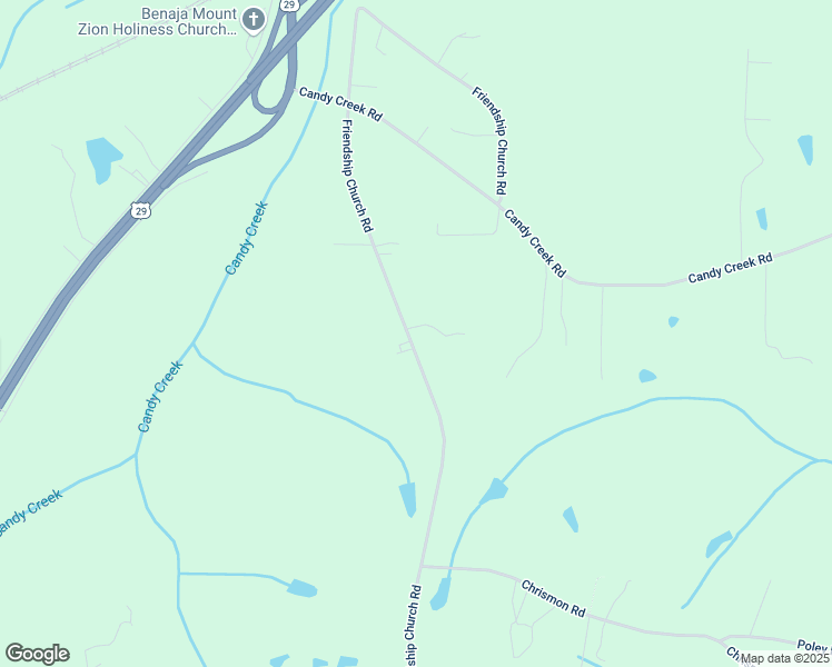 map of restaurants, bars, coffee shops, grocery stores, and more near 8099 Friendship Church Road in Reidsville