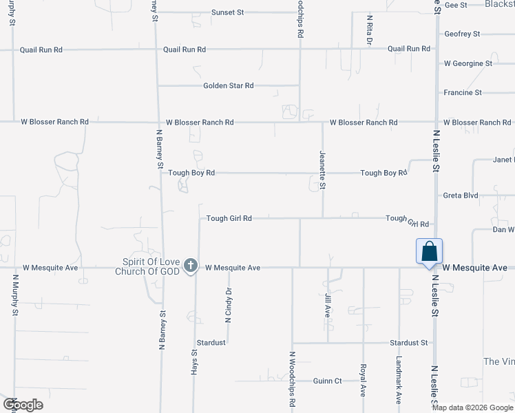 map of restaurants, bars, coffee shops, grocery stores, and more near 2640 Tough Girl Road in Pahrump