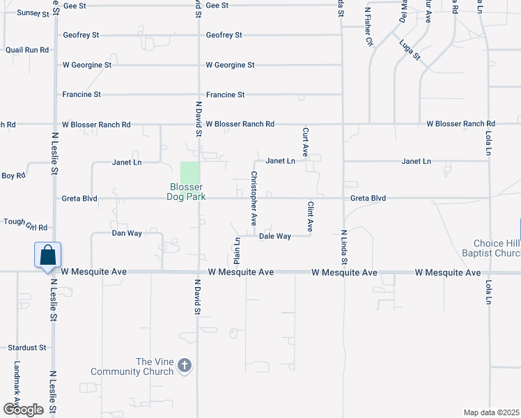 map of restaurants, bars, coffee shops, grocery stores, and more near 1291 Greta Boulevard in Pahrump