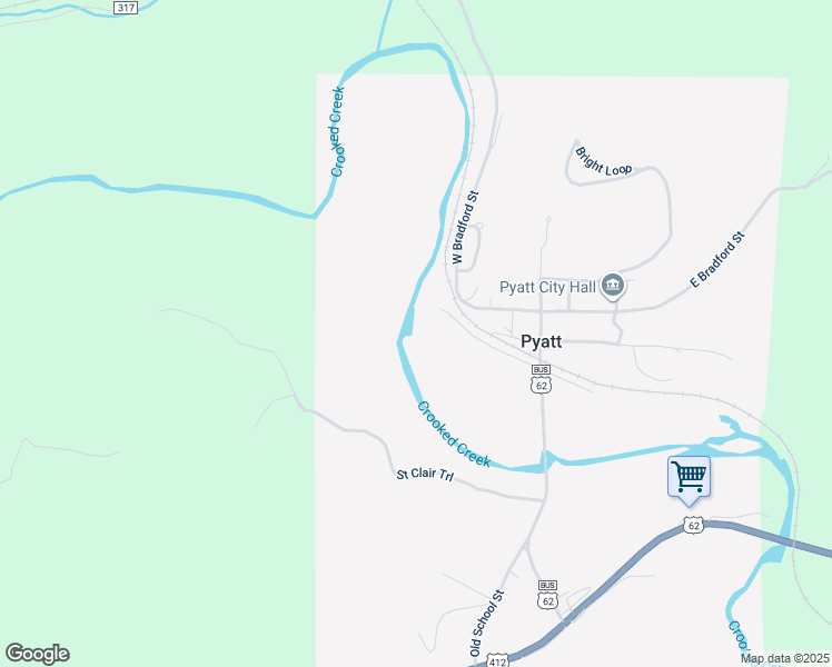 map of restaurants, bars, coffee shops, grocery stores, and more near in Pyatt