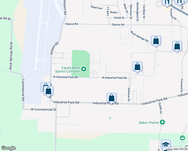 map of restaurants, bars, coffee shops, grocery stores, and more near 315 North Industrial Park Road in Harrison