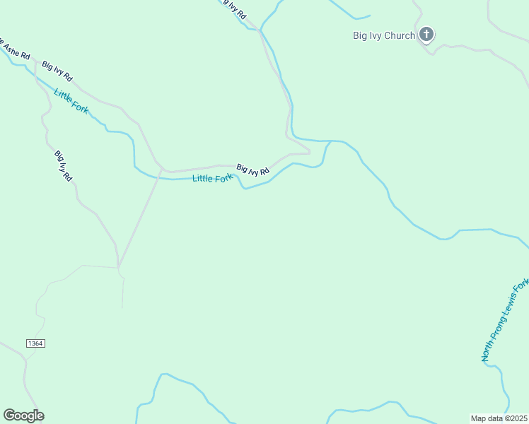 map of restaurants, bars, coffee shops, grocery stores, and more near Big Ivy Road in Wilkes County