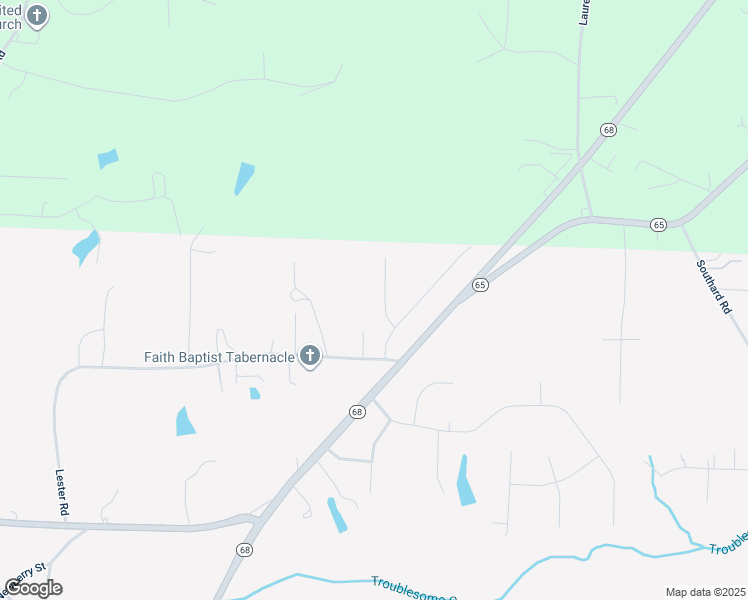 map of restaurants, bars, coffee shops, grocery stores, and more near 8205 Kandi Drive in Stokesdale